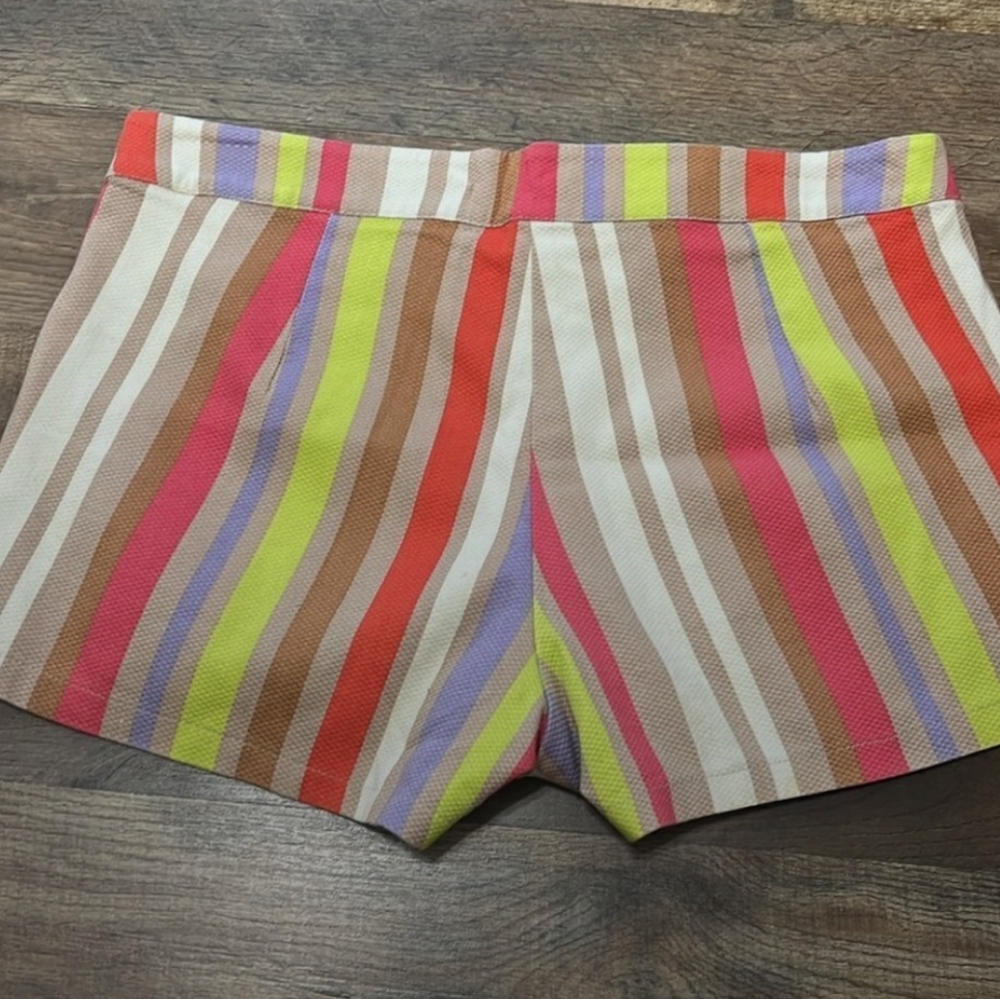 Colorful Striped Women Shorts - Picture 2 of 4